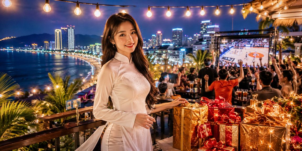 Người dùng Nha Trang tham gia cá cược bóng rổ trực tuyến một cách vui vẻ và có kiểm soát trong trang phục áo dài