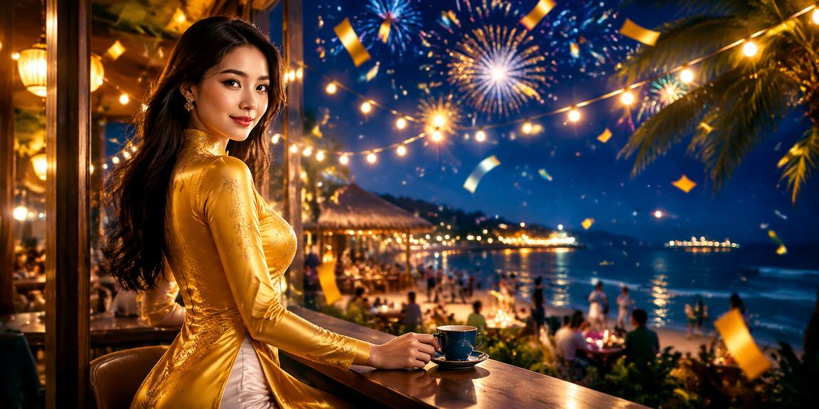 Không khí cá cược sôi động tại Phú Quốc với trang phục áo dài Việt Nam